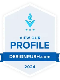 DesignRush verified agency profile badge
